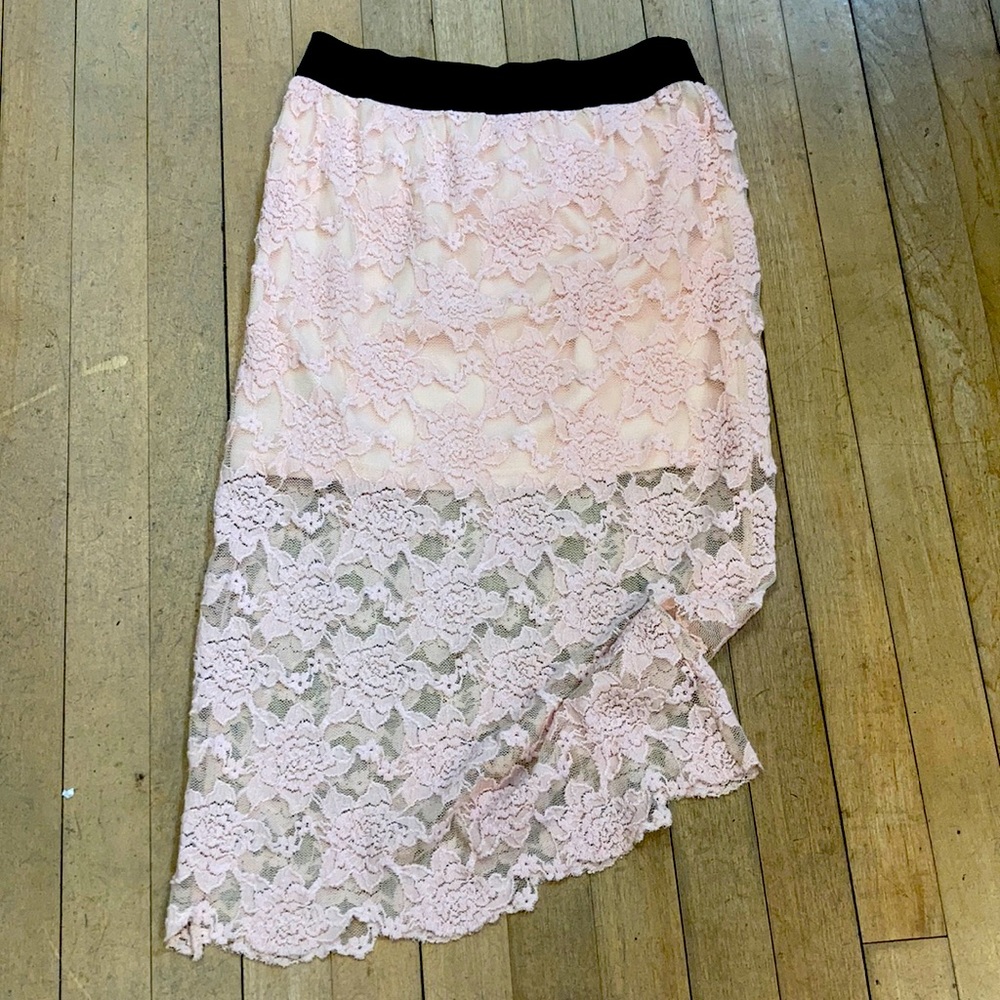 Free people sz small half lined stretch lace skirt